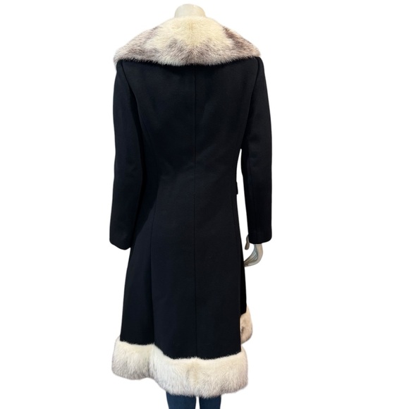 Vintage Fur Trimmed Wool Princess Coat - Picture 6 of 12